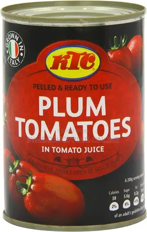 KTC Peeled Plum Tomatoes 400g (255 for Pack of 12)