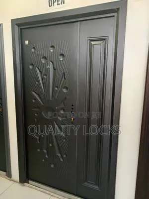 New Black Metal Security Door