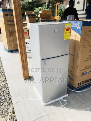 Electric Nasco Nasf2-13fl Double Door Fridge(Silver).