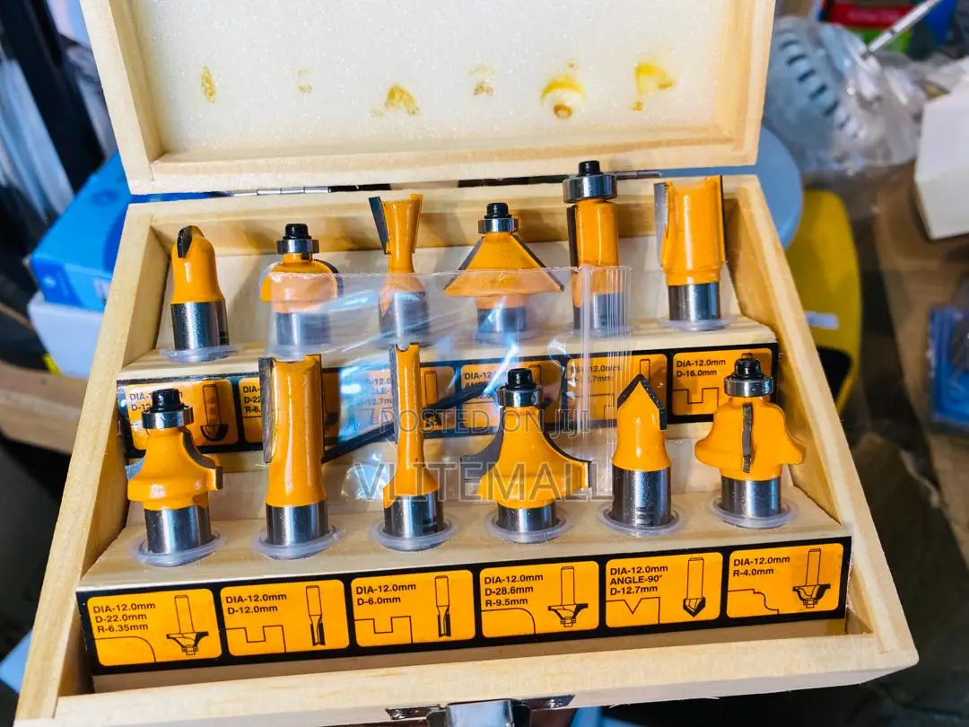 12pcs Router Bits Set 8mm - P1C20 (AKRT1211)
