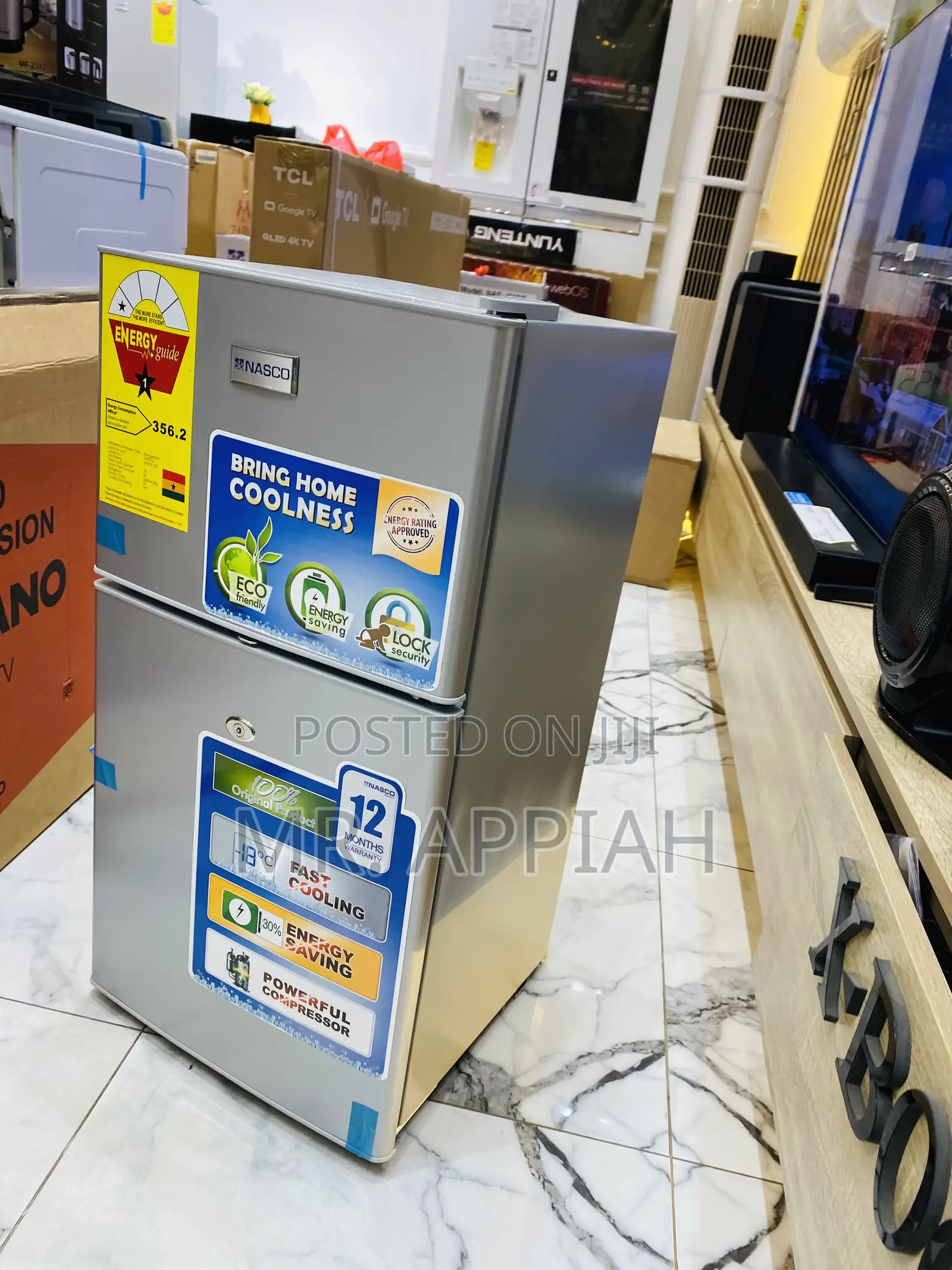 Electric Double Door Tabletop Nasco Refrigerator(Nasf2-120)