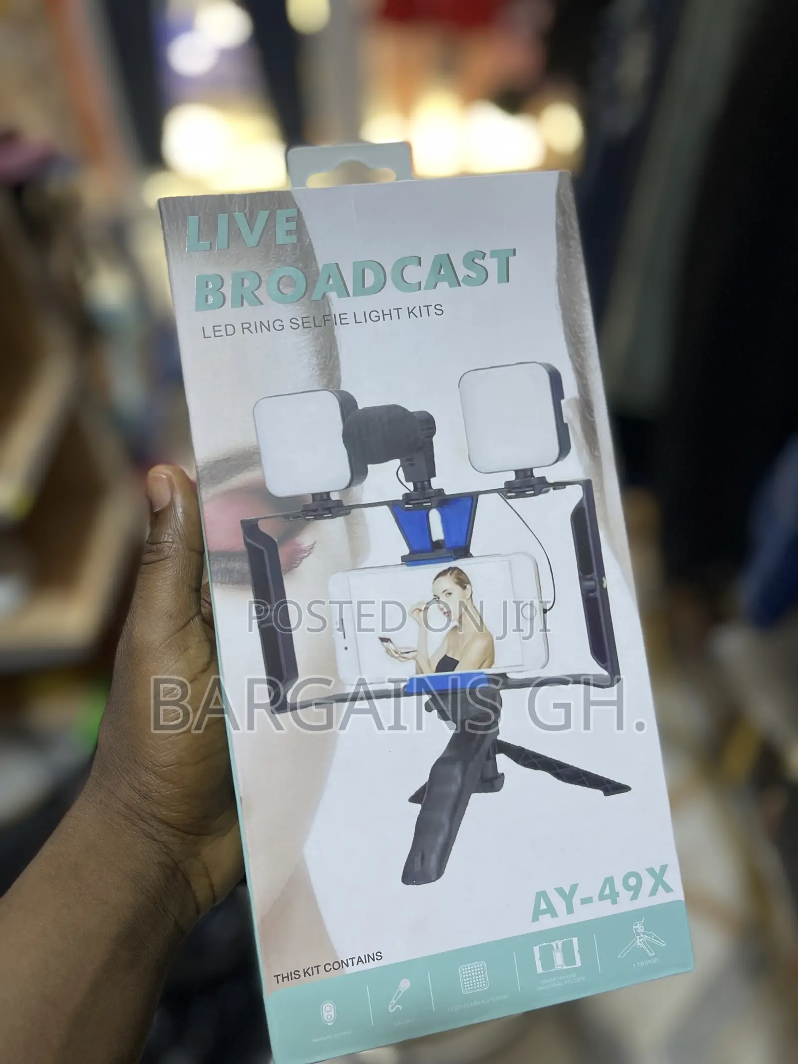 Live Broadcast Video Making Kit With Double LED Lights
