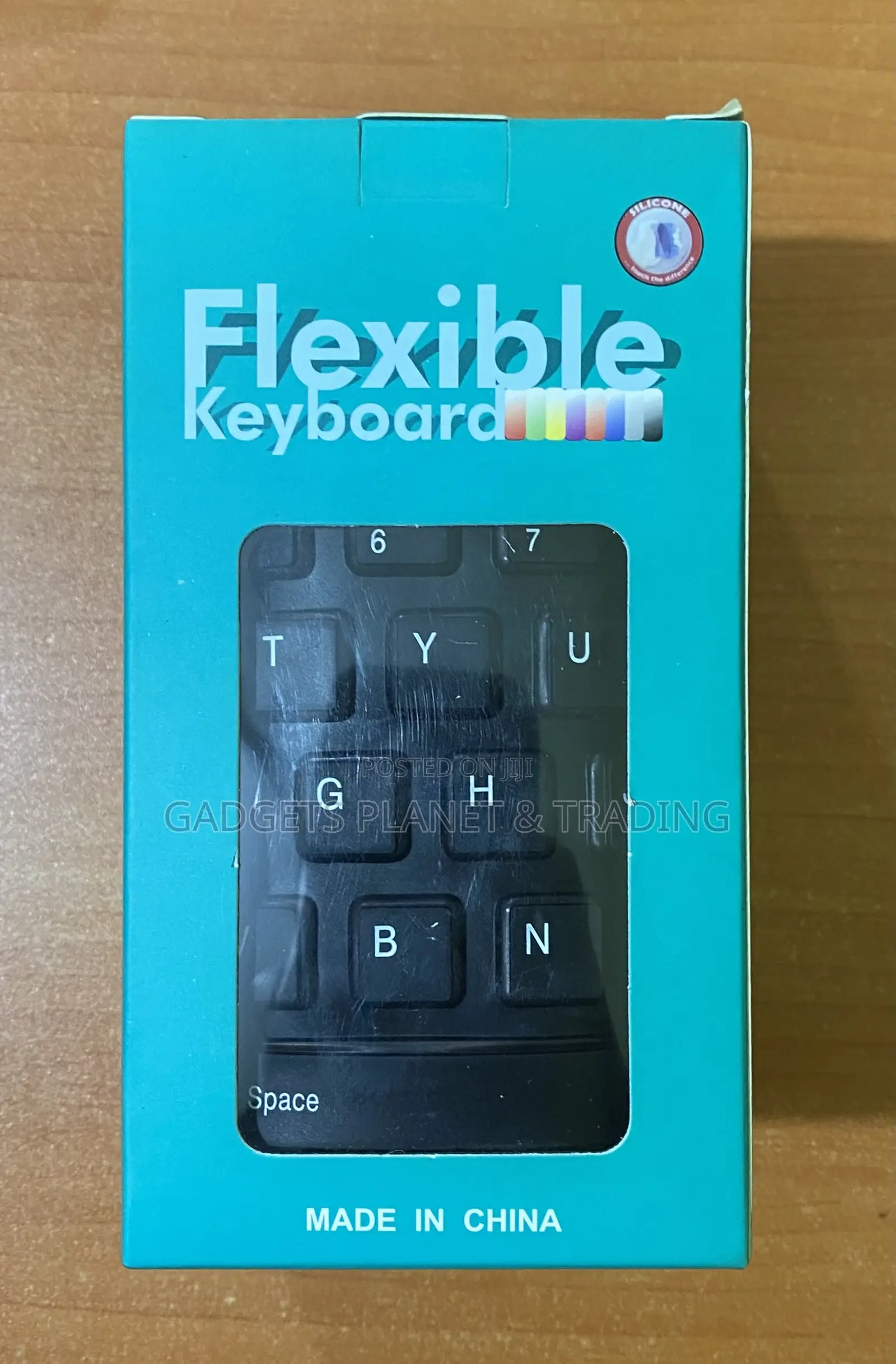 Waterproof Silicone Foldable USB Keyboard Full Size - Black