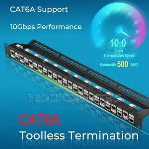 Cat6a 24port Patch Panel Passthrough , Generic
