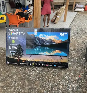 Affordable Asano 55" UHD Smart Satellite TV(Black).