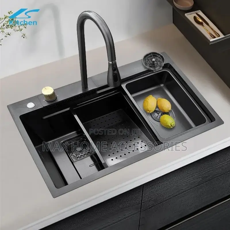 Double Water Fall Kitchen Sink