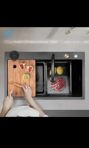 Double Water Fall Kitchen Sink