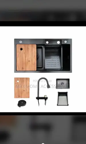 Double Water Fall Kitchen Sink