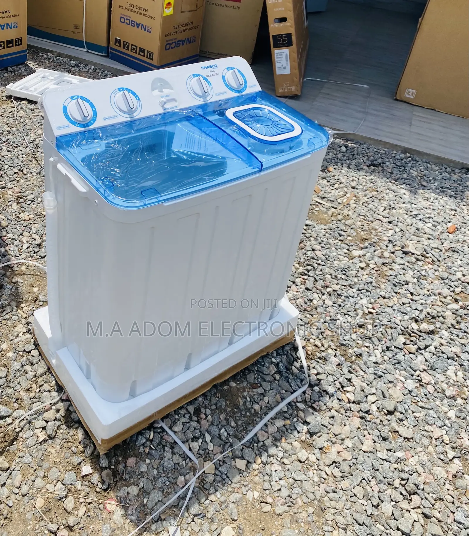 Semi-Automatic Nasco 7kg Top Load Washing Machine.