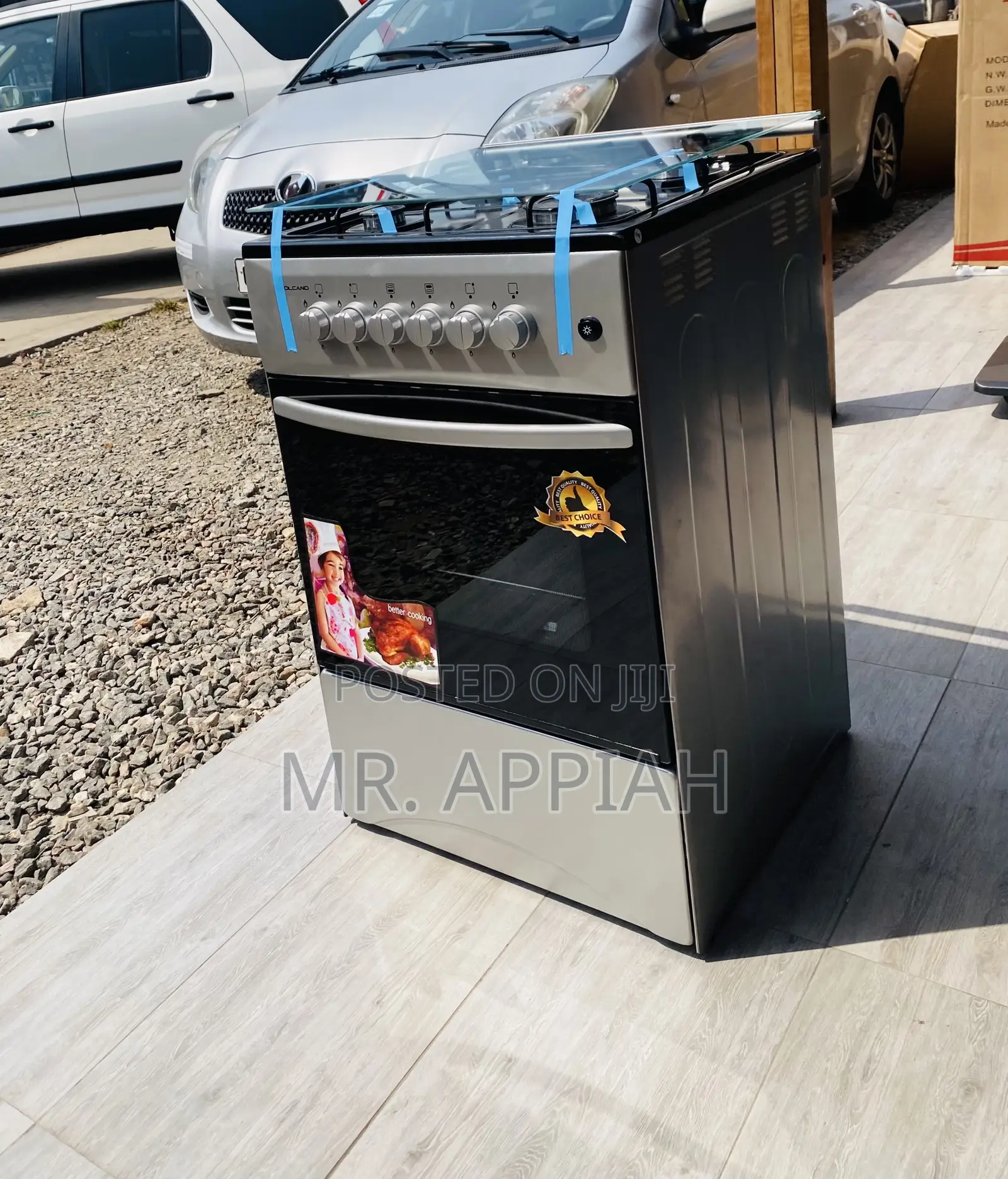 Elegant Volcano Gas Oven 4 Burner(50x50)Gray.