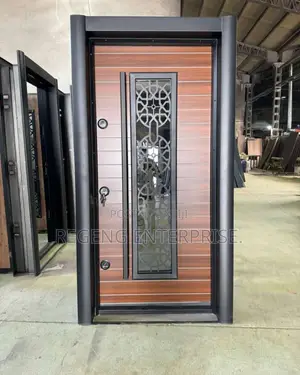 Luxury Single Door With Glass Security Door