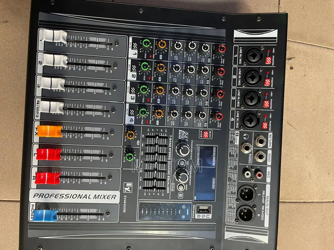 Ev 404usb 4channels Powered Amplified Mixer