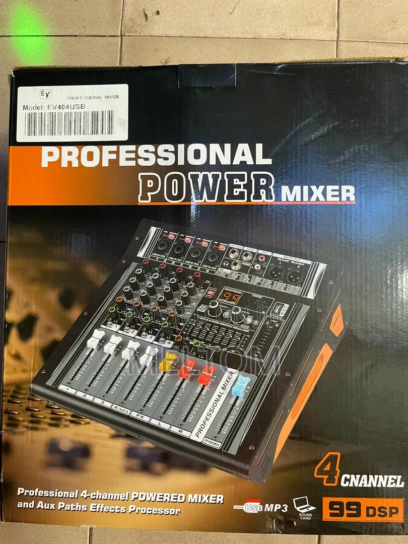 Ev 404usb 4channels Powered Amplified Mixer