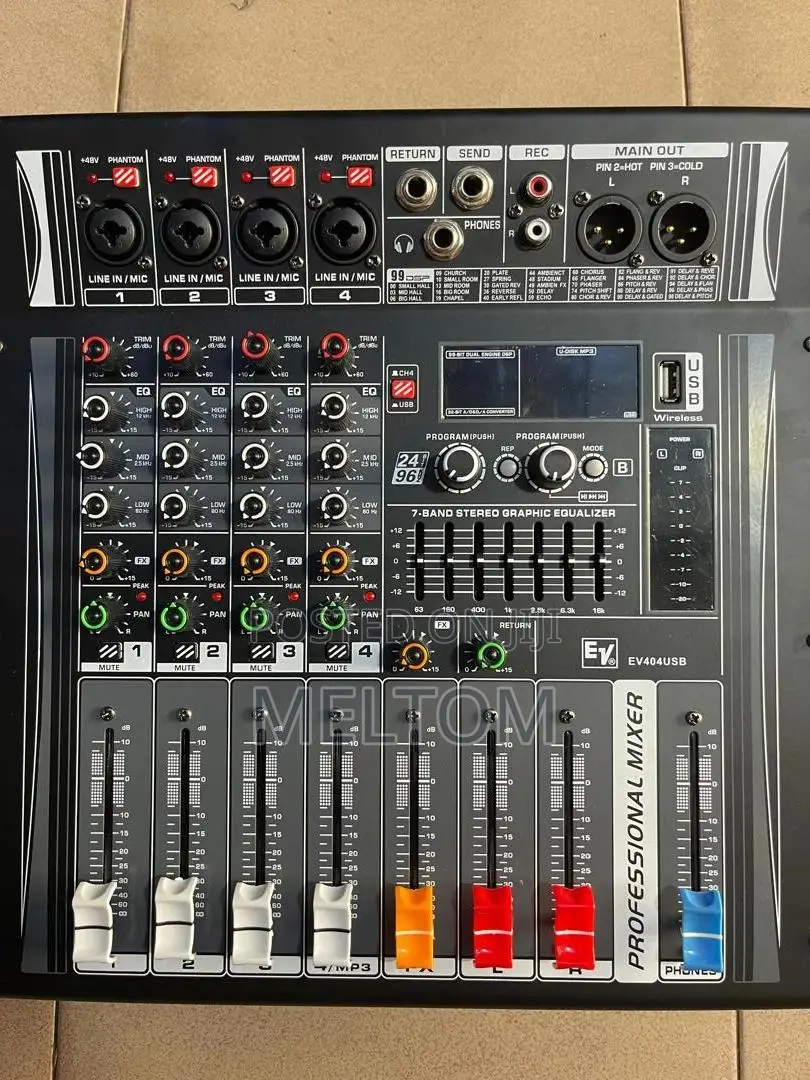 Ev 404usb 4channels Powered Amplified Mixer