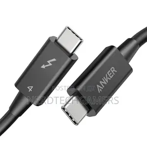 Anker Thunderbolt 4 Cable 2.3 Ft, USB-C to USB C Cable.