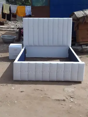 Double Bed Frame With Side Drawer