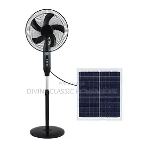 6v Solar Pedestal Fan 3 Speed 16-Inch Rechargeable Fan