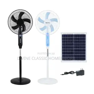 6v Solar Pedestal Fan 3 Speed 16-Inch Rechargeable Fan