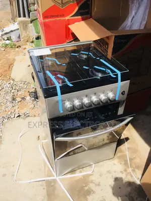 4burner Gas Cooker Oven Grill 50/50 Volcano Sliver