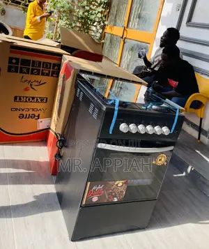 Fabulous Volcano 50x50 Gas Oven 4 Burner(Black).