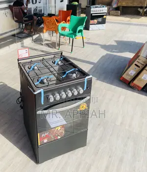 Quality 50x50 Volcano Gas Oven 4 Burner(Black).