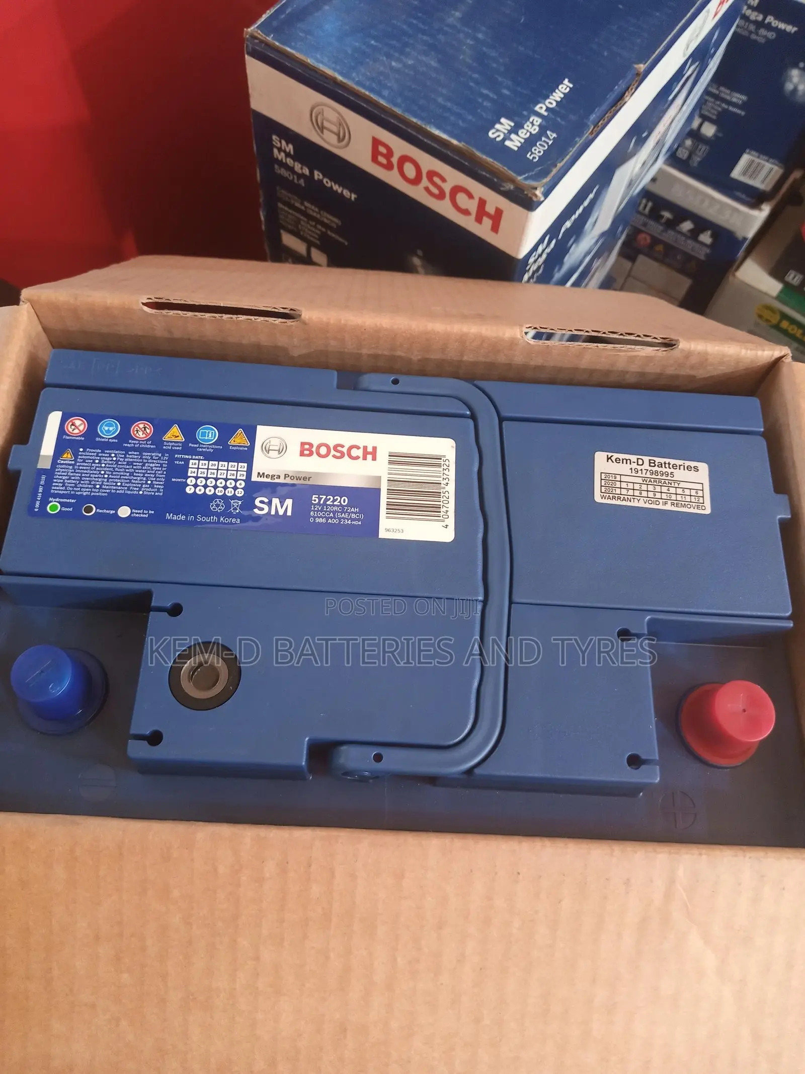 15 Plates Bosch Car Battery + Free Office Delivery