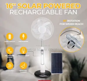 Both Solar And Electricity Rechargeable Fan