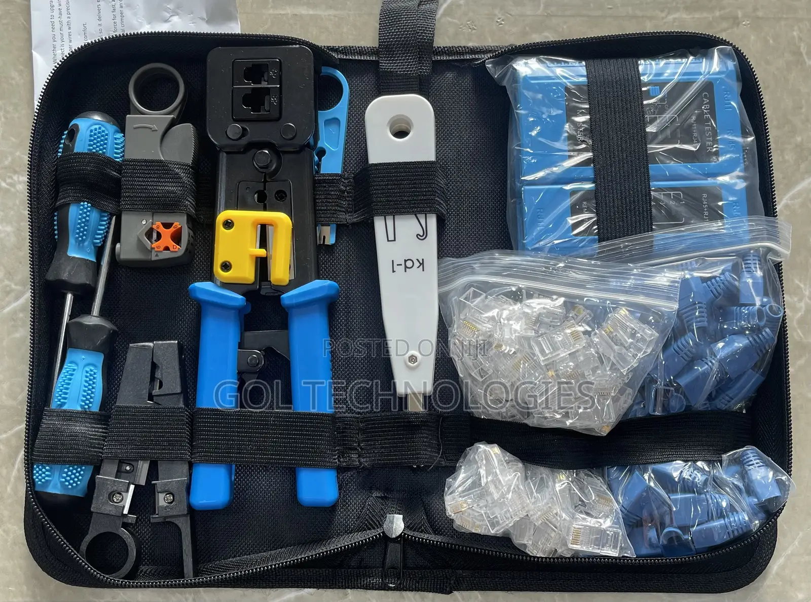 Network Tools Kit With Pass Through Crimping Tool