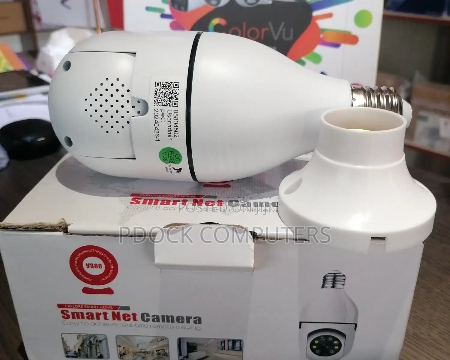 2mp Wireless PTZ Bulb Camera With Two Way Audio, V380 Pro