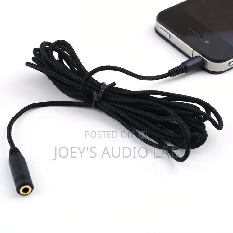 5m Braided Aux Extension Cable With Jack Converter