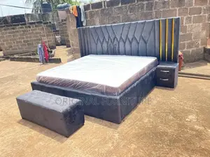 King Size Bed Ottoman Side Drawers and Mattress