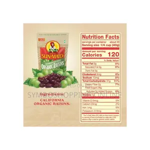 Sunmaid Organic Dried Raisins 1.81kg (150ghs Each)