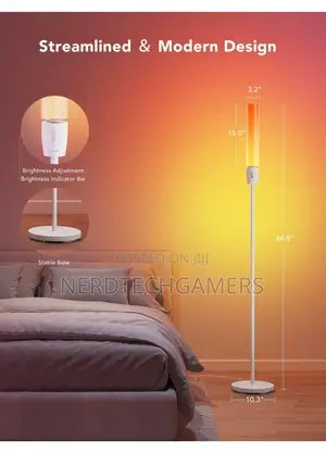 Govee RGBIC Cylinder Floor Lamp, LED Corner Floor Lamp