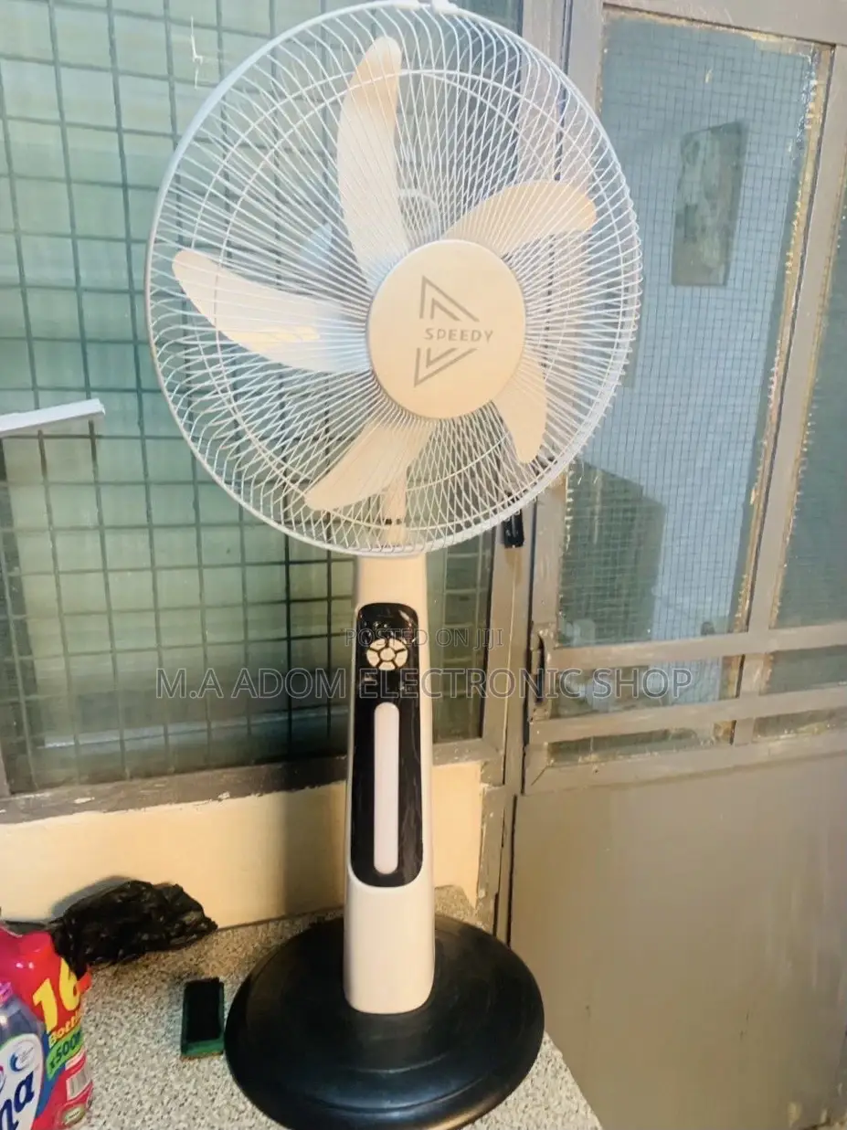 Shop Speedy Rechargeable Electric Standing Fan(White).