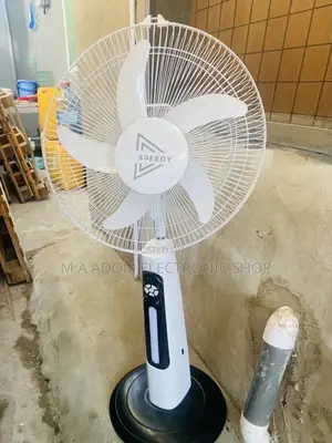 Shop Durable Speedy Rechargeable Electric Standing Fan,White
