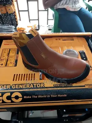 Brown Leather Safety Boot With Steel Toe Cap - Ssho8sb