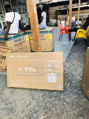 Black TCL 50 Inches Glossy Led P635 Smart Tv