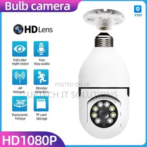 360 Camera, Light Bulb Camera Full Hd 1080p .