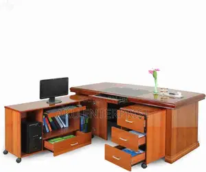 Office, Computer Desk Spacious Office Table Wood