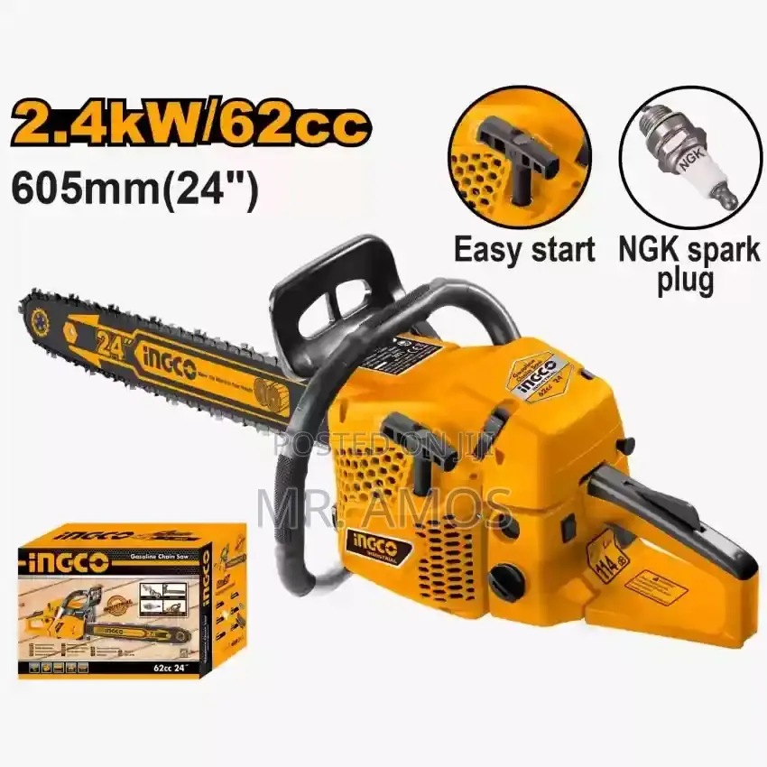 24" Gasoline Chainsaw With Powerful 2.4kw 2-Stroke Motor - GCS