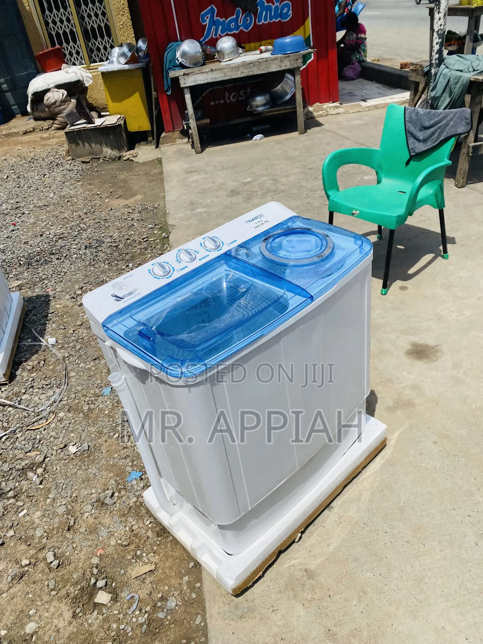 Spin/Dry Semi-Automatic Nasco 7kg Top Load Washing Machine.