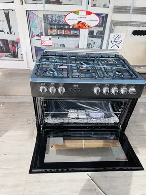Ferre 5 Burner All Gas 90x60 Ions Black Grill, Rotesserie