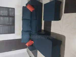 Blue Black Durable L Shape Stylish Sofa