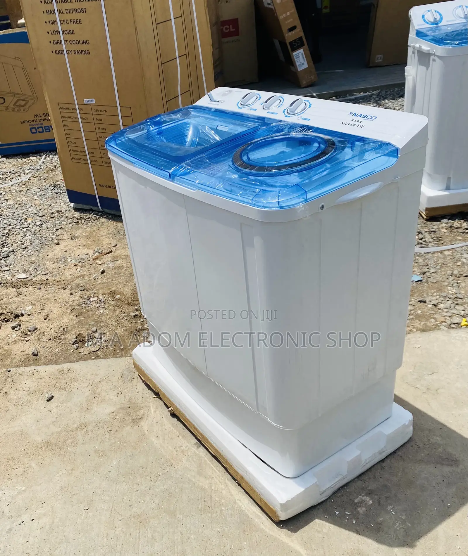 Semi-Automatic 7kg Electric Washing Machine(Nasco).