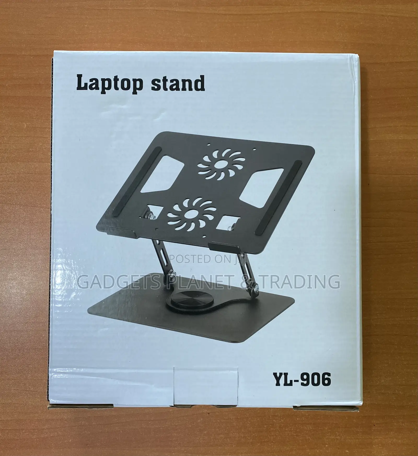 Rotating Aluminum Laptop Stand YL-906 2 Cooling Fans 15.6'inchs