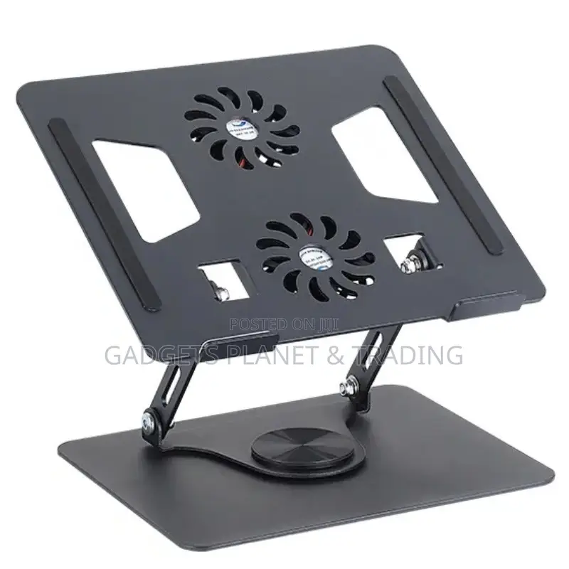 Rotating Aluminum Laptop Stand YL-906 2 Cooling Fans 15.6'inchs