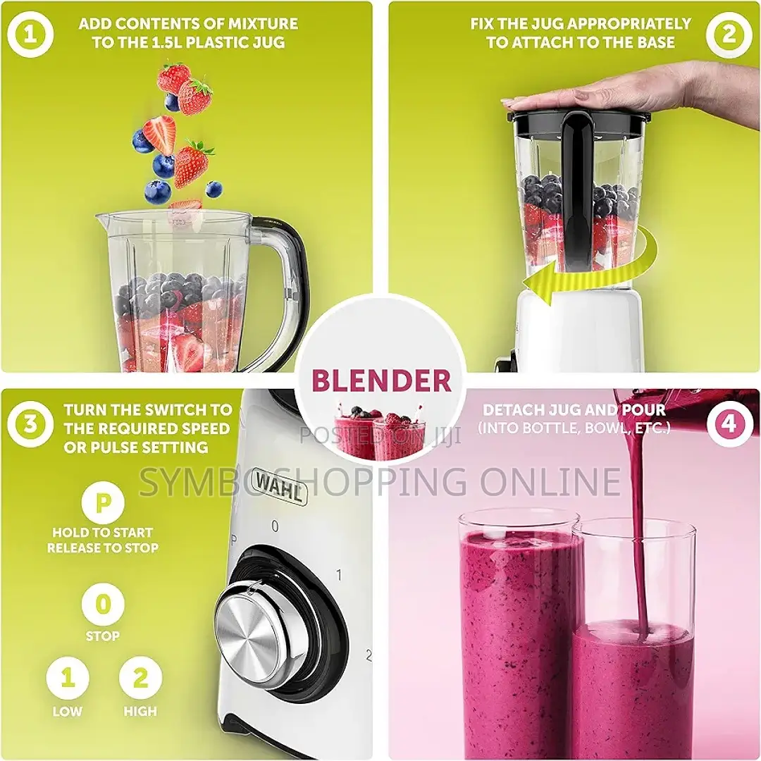 Wahl Table Blender, 1.5 Ltr, Plastic Jug, Grinder Attachment