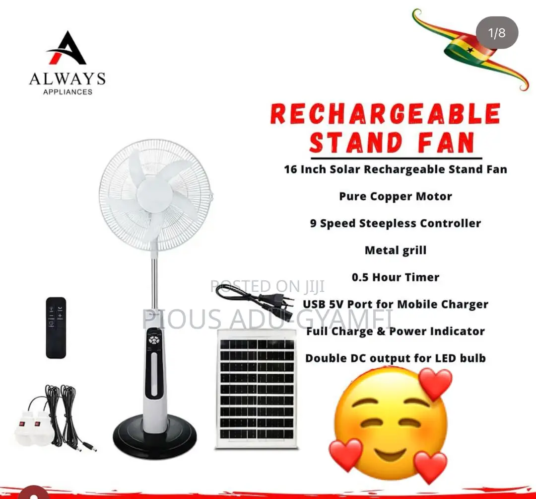 Solar Rechargeable Fan