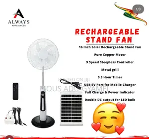 Solar Rechargeable Fan