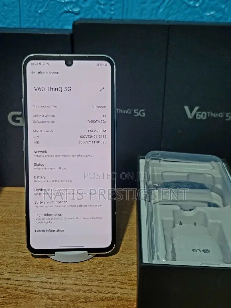 New LG V60 ThinQ 5G 128 GB Black